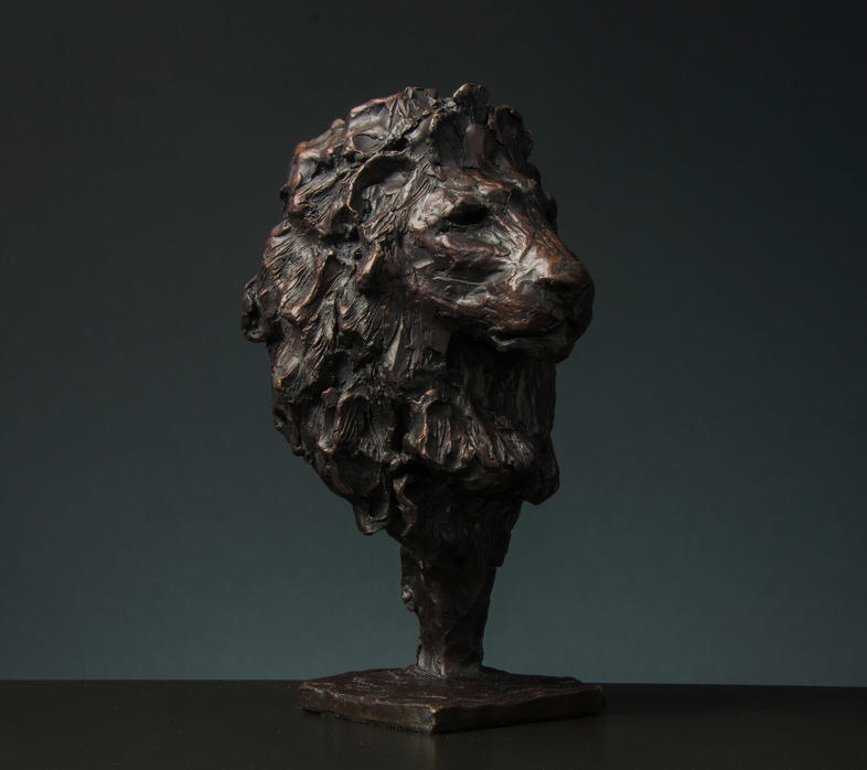 Bronze Lion Head Sculpture South Africa