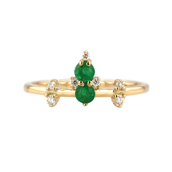 Emerald Crown Ring, Exquisite Jewellery, South Africa