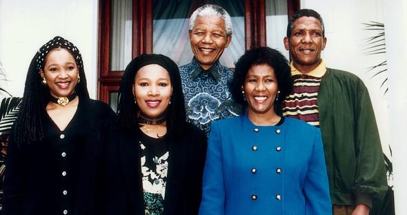 Nelson Mandela Met Sy Seun En Dogters